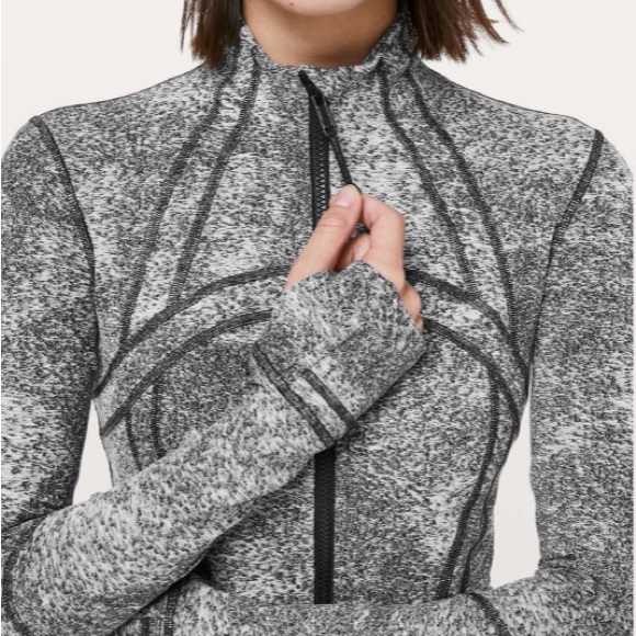 Lululemon Define Jacket Luon, Spray Jacquard White/Black, Size 12 - Picture 8 of 9